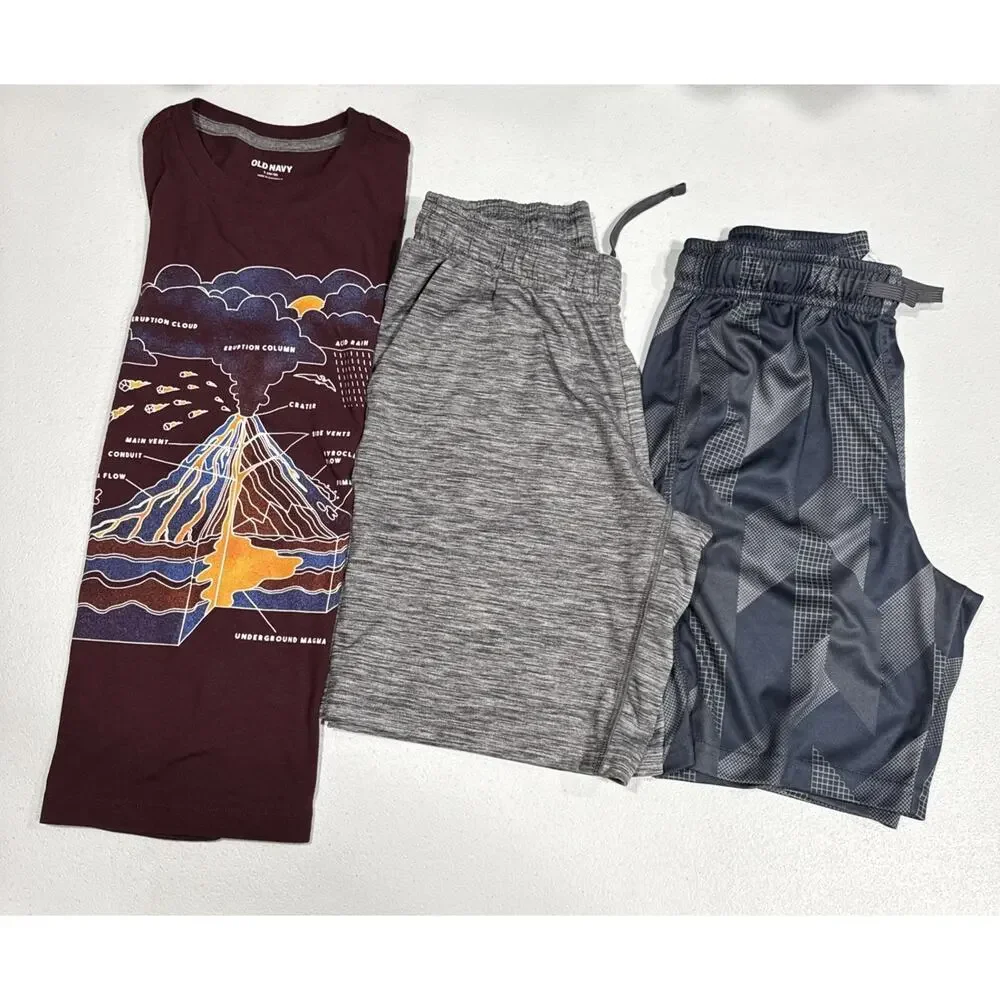 Boy Clothes L (10-12) Old Navy Short Sleeve Tee & Pull On Shorts Assorted Brands
